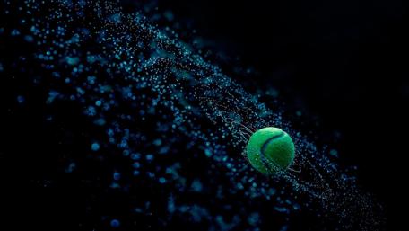 Water-Dappled Tennis Ball Magic wallpaper