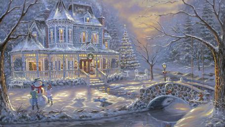 Enchanted Winter Evening wallpaper