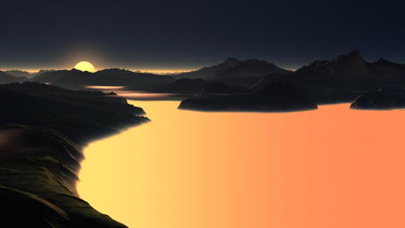 Gold moonrise wallpaper