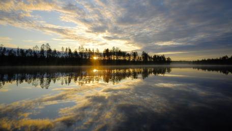 Serenity at the Lake's Edge wallpaper