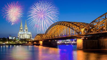 Cologne fireworks wallpaper