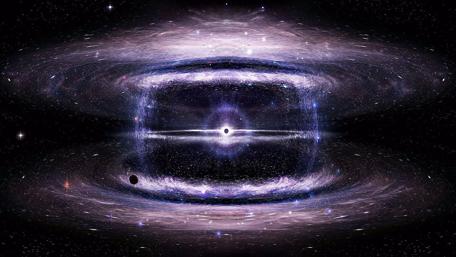 Black hole electromagnetic radiation map wallpaper