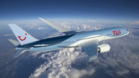 TUI 787 Flying High Above the Clouds wallpaper