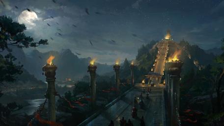 Moonlit Journey to the Enchanted Sanctuary wallpaper