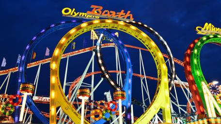 Amusement Park Roller Coaster wallpaper