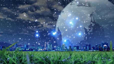 Glowing snowfall wallpaper