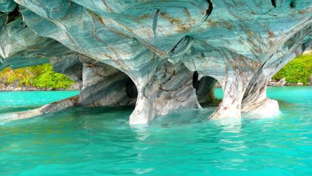 Marble Caves of Chile Chico in Puerto Río Tranquilo, Chile wallpaper