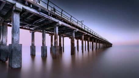 Ocean beach pier wallpaper