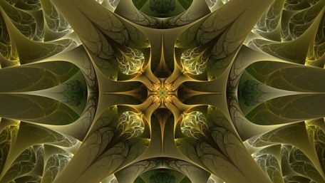 Intricate Green Fractal Patterns for Digital Art Lovers wallpaper