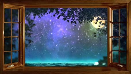 Open window to fantasy wallpaper