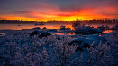 Hornavan lake (Sweden) wallpaper