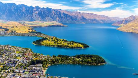 Queenstown aerial view wallpaper