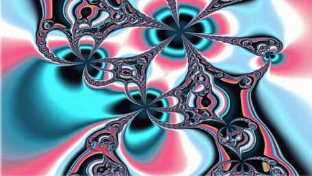 Baby blue fractal art wallpaper