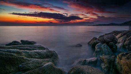 Halkidiki sunrise (Greece) wallpaper