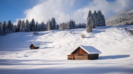 Winter landscape wallpaper