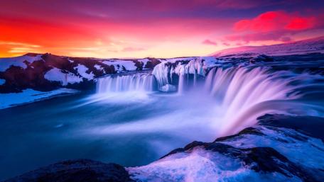 Godafoss waterfall wallpaper