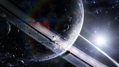 Saturn space art wallpaper