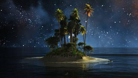 Uninhabited island - Fantasy art wallpaper