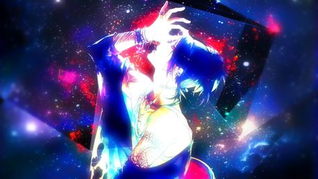 Galactic Anime Boy in a Vivid Universe wallpaper