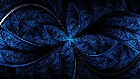 Navy blue fractal art wallpaper