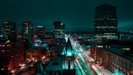 London at night (Ontario, Canada) wallpaper