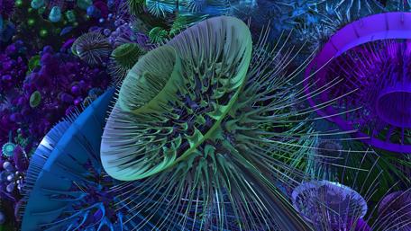 Spiky 3D graphics design wallpaper