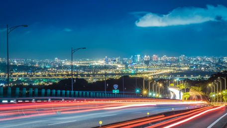 City lights at night wallpaper