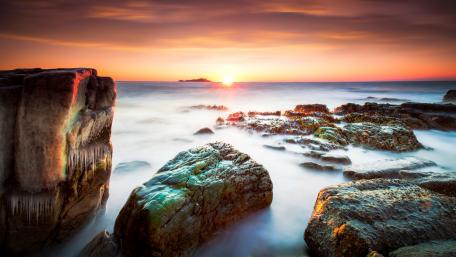 Beach sunrise wallpaper