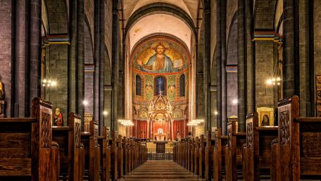 Maria Laach Abbey indoor photo wallpaper