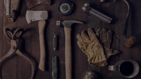 Rustic Tools of the Trade wallpaper