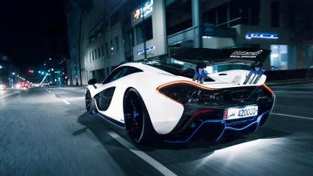 McLaren P1 in the street wallpaper