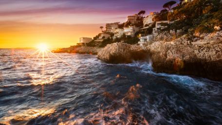 Coastal Sunset Serenity wallpaper