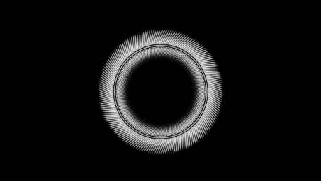 Hypnotic Circular Pattern in Black and White wallpaper