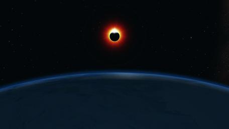 Space wedding ring minimal art wallpaper
