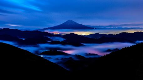 Mount Fuji morning wallpaper