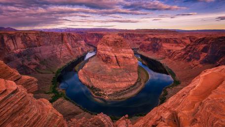 Colorado River Horseshoe Bend panorama wallpaper