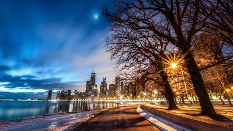 Lake Shore Path (Oak Street Beach, Chicago) wallpaper