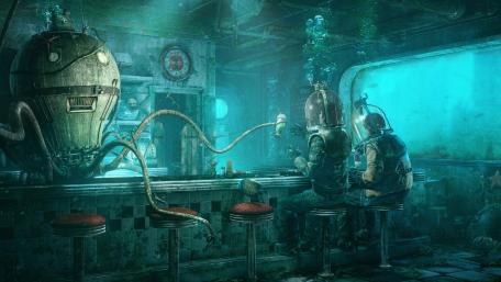 Sea bar - Underwater fantasy art wallpaper