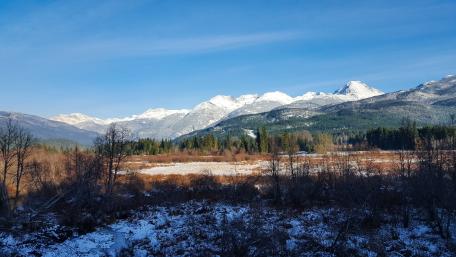 Majestic Whistler Mountains in Winter Wonderland wallpaper