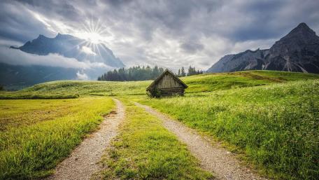 Serene Highland Escape Amidst Nature's Beauty wallpaper