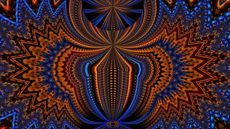 Vibrant Symmetry in Fractal Patterns wallpaper