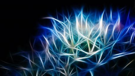 Electric Blue Energy Explosion Artistry wallpaper