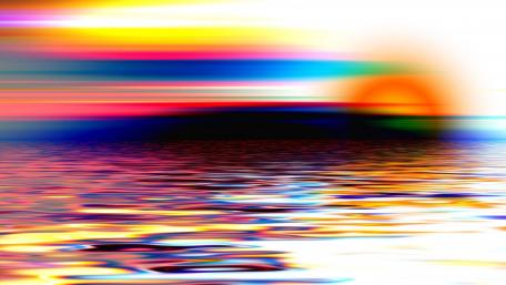 Sunrise over the sea - Abstract art wallpaper