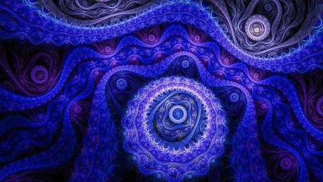 Mystical Swirls of Electric Blue Energy wallpaper