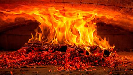 Dancing Flames in a Cozy Hearth wallpaper