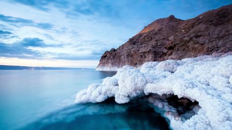 Dead Sea salt in Jordan wallpaper