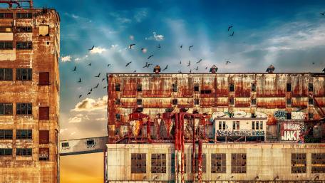 Abandoned factory wallpaper