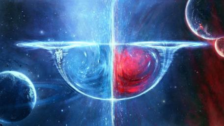 Wormhole simulation wallpaper