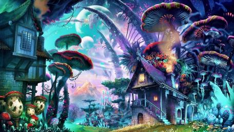 Psychedelic art wallpaper