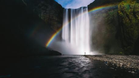 Skogafoss rainbow wallpaper